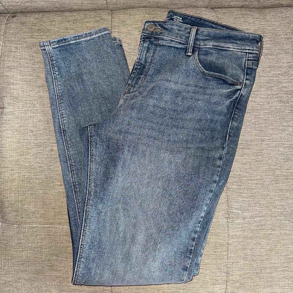 Old Navy 12 Long Rockstar Super Skinny Mid-Rise Jeans